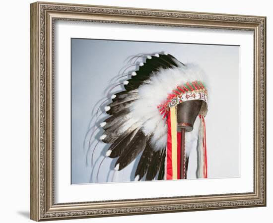 Tribal Headdress, Sioux Tribe (Textile and Feathers)-American-Framed Giclee Print