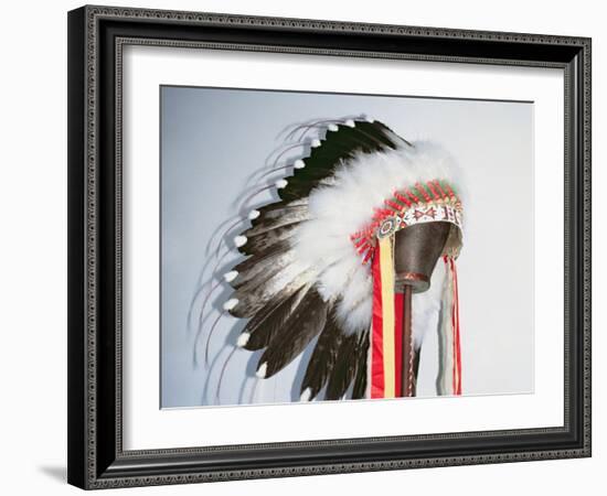 Tribal Headdress, Sioux Tribe (Textile and Feathers)-American-Framed Giclee Print