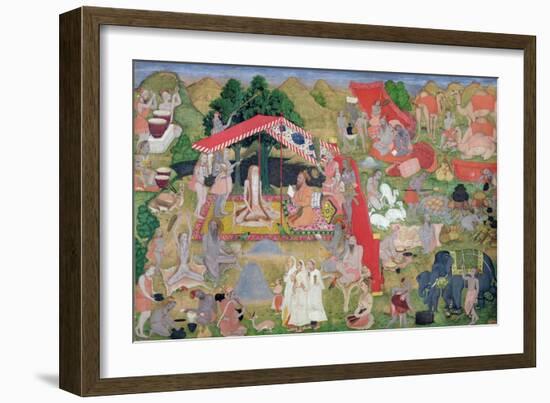 Tribal Leaders Meeting Hermits, from a Moraqqa-null-Framed Giclee Print