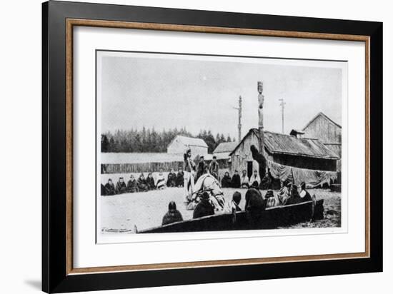 Tribal Meeting-American School-Framed Giclee Print