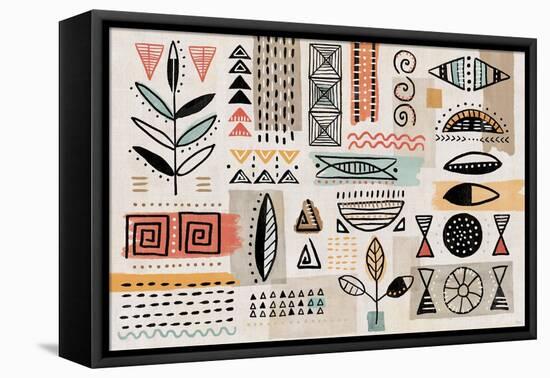 Tribal Tones I-Veronique Charron-Framed Stretched Canvas