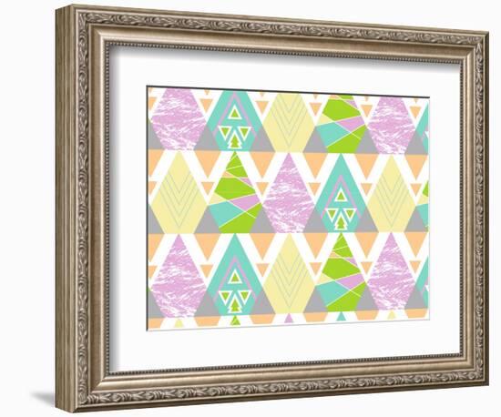 Tribal Triangles-Joanne Paynter Design-Framed Giclee Print