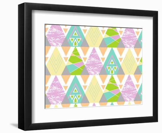 Tribal Triangles-Joanne Paynter Design-Framed Giclee Print