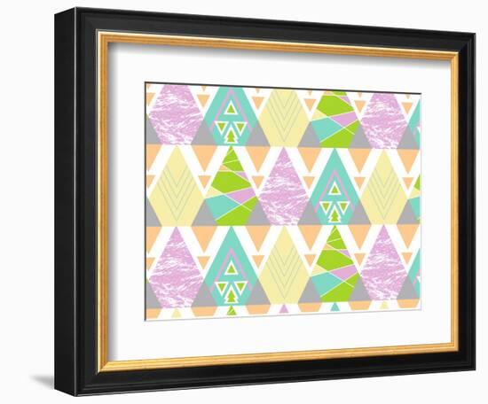 Tribal Triangles-Joanne Paynter Design-Framed Giclee Print