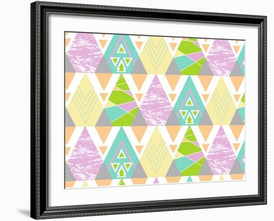 Tribal Triangles-Joanne Paynter Design-Framed Giclee Print