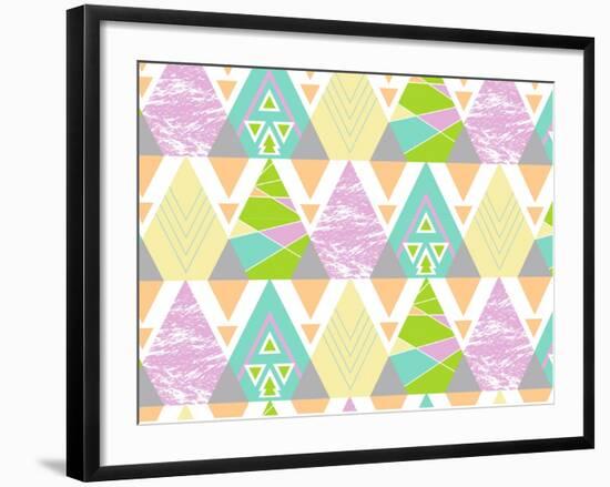 Tribal Triangles-Joanne Paynter Design-Framed Giclee Print