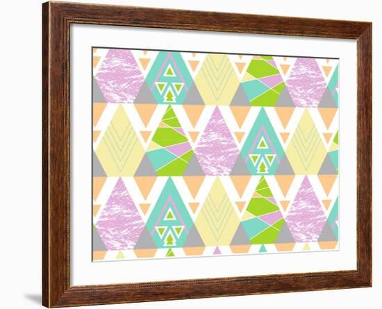 Tribal Triangles-Joanne Paynter Design-Framed Giclee Print