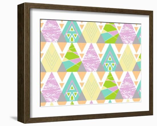 Tribal Triangles-Joanne Paynter Design-Framed Giclee Print