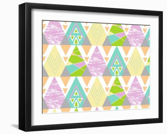 Tribal Triangles-Joanne Paynter Design-Framed Giclee Print