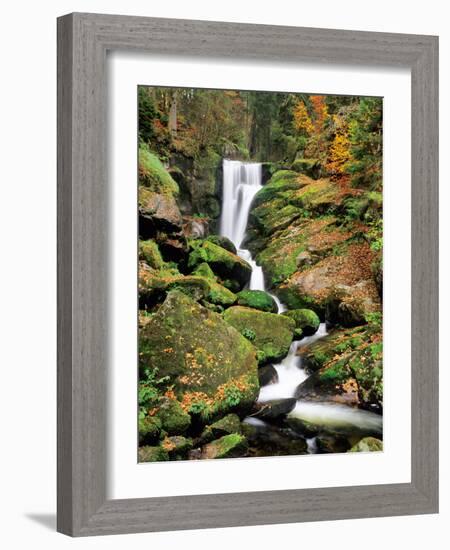 Triberg Waterfall in Autumn, Black Forest, Baden-Wurttemberg, Germany-null-Framed Photographic Print