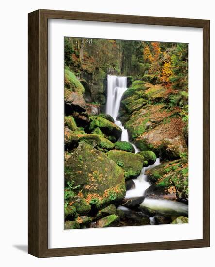 Triberg Waterfall in Autumn, Black Forest, Baden-Wurttemberg, Germany-null-Framed Photographic Print