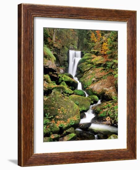 Triberg Waterfall in Autumn, Black Forest, Baden-Wurttemberg, Germany-null-Framed Photographic Print