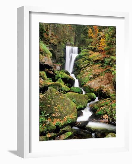 Triberg Waterfall in Autumn, Black Forest, Baden-Wurttemberg, Germany-null-Framed Photographic Print