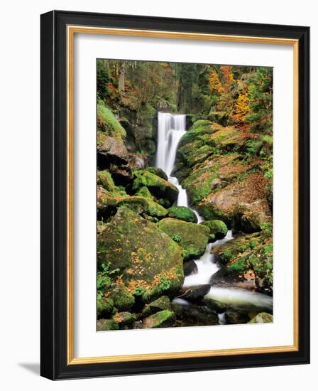 Triberg Waterfall in Autumn, Black Forest, Baden-Wurttemberg, Germany-null-Framed Photographic Print