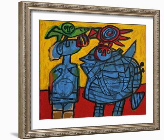 Tribu II-Guillaume Corneille-Framed Serigraph