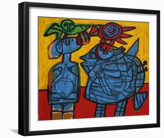 Tribu II-Guillaume Corneille-Framed Serigraph