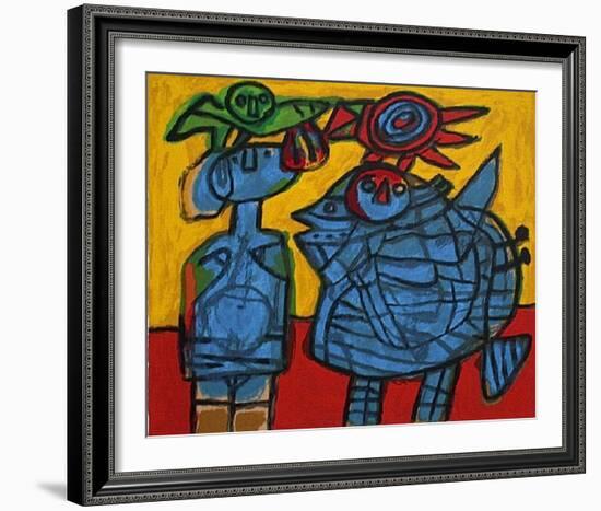 Tribu II-Guillaume Corneille-Framed Serigraph