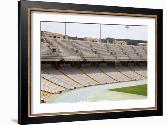 Tribunes of Abandoned Olympic Stadium in Barcelona, Spain-Nomad Soul-Framed Photographic Print