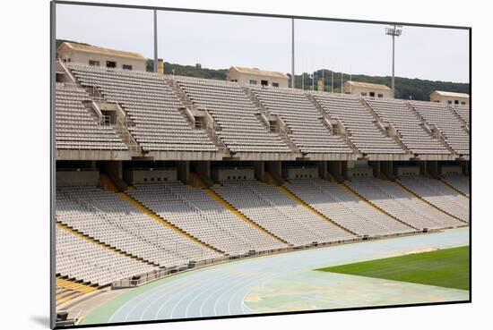 Tribunes of Abandoned Olympic Stadium in Barcelona, Spain-Nomad Soul-Mounted Photographic Print