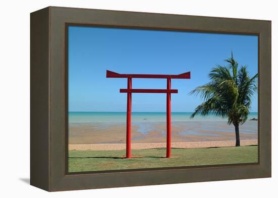 Tribute Memorial to the Pearl Fishermen Who Worked Here, Broome, Western Australia-Natalie Tepper-Framed Premier Image Canvas