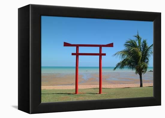 Tribute Memorial to the Pearl Fishermen Who Worked Here, Broome, Western Australia-Natalie Tepper-Framed Premier Image Canvas