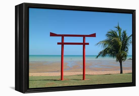 Tribute Memorial to the Pearl Fishermen Who Worked Here, Broome, Western Australia-Natalie Tepper-Framed Premier Image Canvas