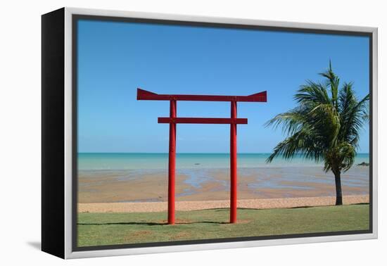 Tribute Memorial to the Pearl Fishermen Who Worked Here, Broome, Western Australia-Natalie Tepper-Framed Premier Image Canvas