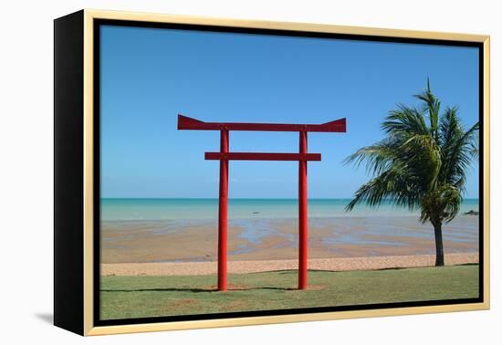 Tribute Memorial to the Pearl Fishermen Who Worked Here, Broome, Western Australia-Natalie Tepper-Framed Premier Image Canvas