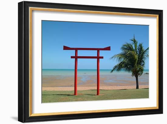 Tribute Memorial to the Pearl Fishermen Who Worked Here, Broome, Western Australia-Natalie Tepper-Framed Photographic Print