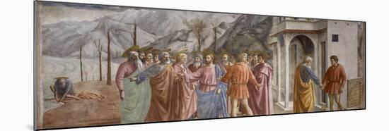 Tribute Money, 1425-27-Masaccio-Mounted Art Print