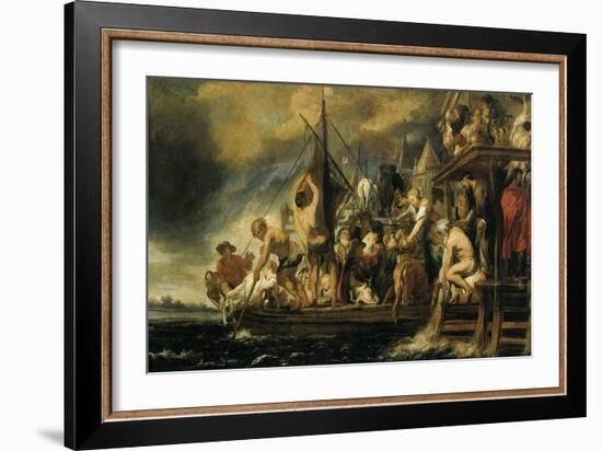 Tribute Money-Jacob Jordaens-Framed Art Print