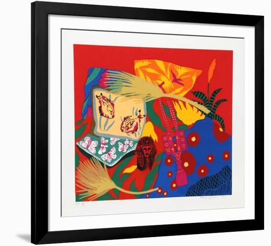 Tribute-Hunt Slonem-Framed Serigraph