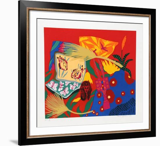 Tribute-Hunt Slonem-Framed Serigraph