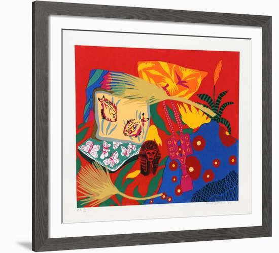 Tribute-Hunt Slonem-Framed Serigraph