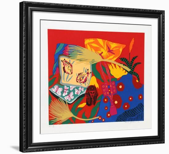 Tribute-Hunt Slonem-Framed Serigraph