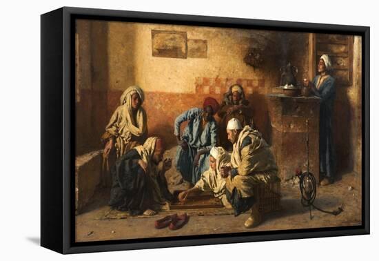 Tric-Trac Players, 1886-Leopold Karl Muller-Framed Premier Image Canvas