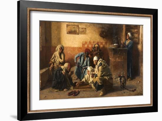 Tric-Trac Players, 1886-Leopold Karl Muller-Framed Giclee Print