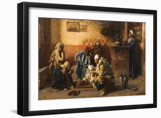 Tric-Trac Players, 1886-Leopold Karl Muller-Framed Giclee Print