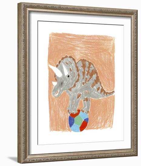 Triceratops Balance-Katrien Soeffers-Framed Giclee Print