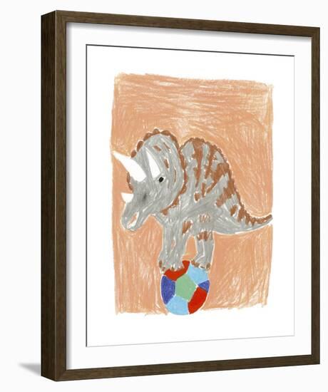 Triceratops Balance-Katrien Soeffers-Framed Giclee Print