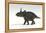 Triceratops Dinosaur, White Background-null-Framed Stretched Canvas