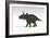 Triceratops Dinosaur, White Background-null-Framed Art Print