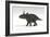 Triceratops Dinosaur, White Background-null-Framed Art Print