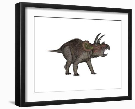 Triceratops Dinosaur-Stocktrek Images-Framed Art Print