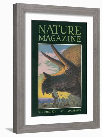 Triceratops Head, Nature Magazine-null-Framed Art Print