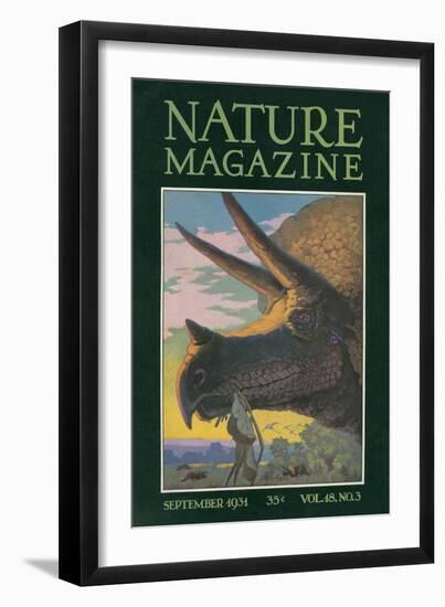 Triceratops Head, Nature Magazine-null-Framed Art Print