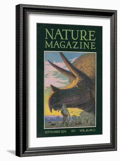 Triceratops Head, Nature Magazine-null-Framed Art Print