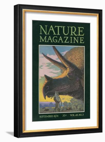 Triceratops Head, Nature Magazine-null-Framed Art Print