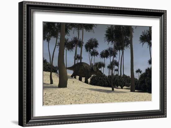 Triceratops in a Prehistoric Environment-null-Framed Art Print