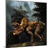 Triceratops Was a Herbivorous Dinosaur from the Cretaceous Period-null-Mounted Art Print
